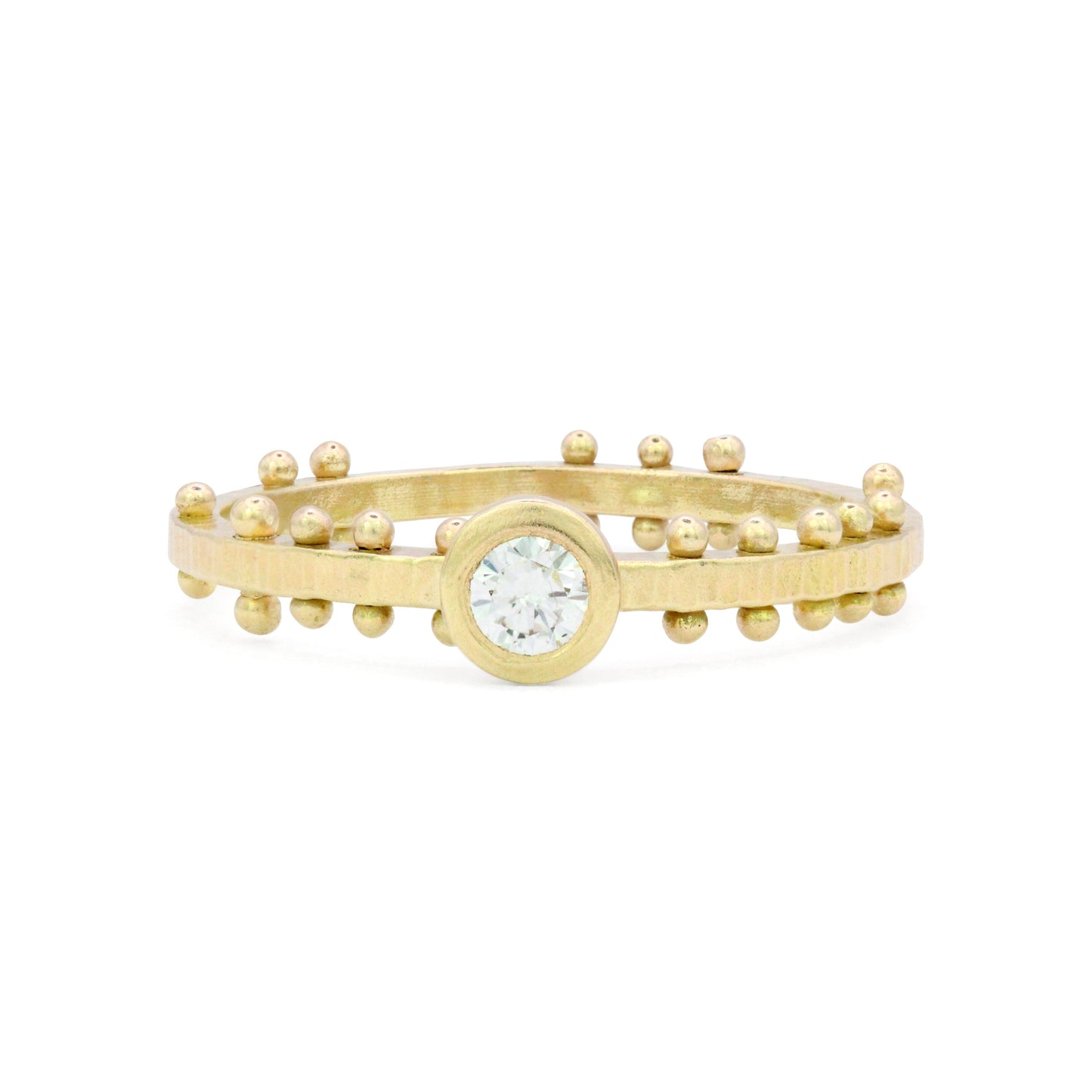 Scattered Dot Solitaire Ring