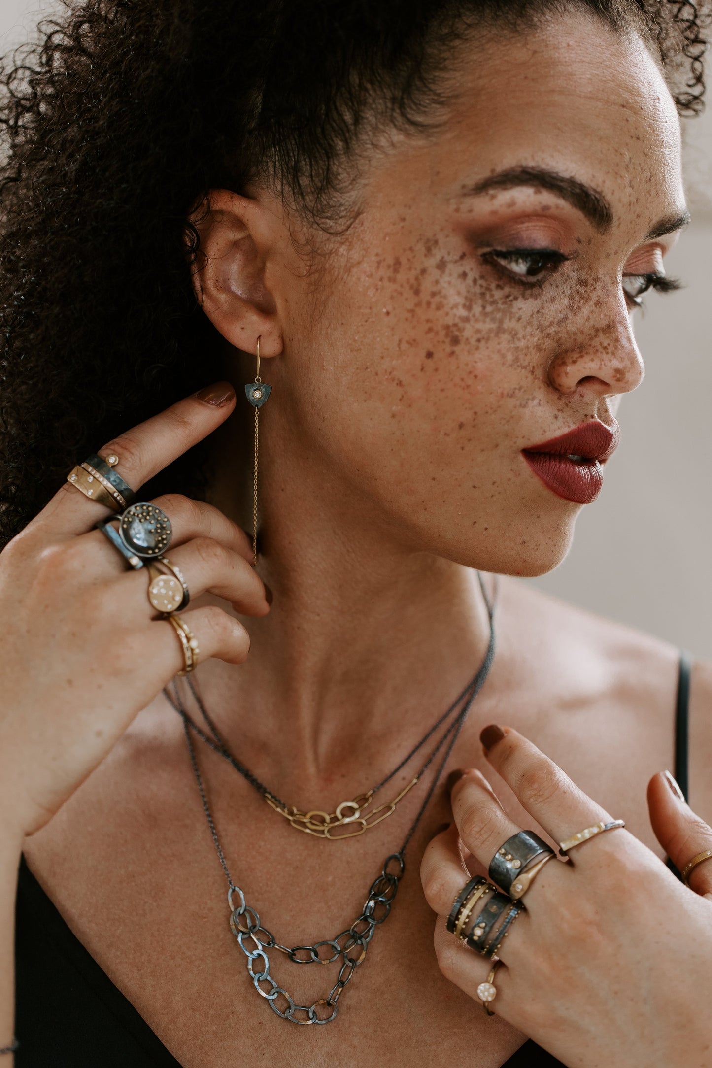 Triangle Diamond Earrings