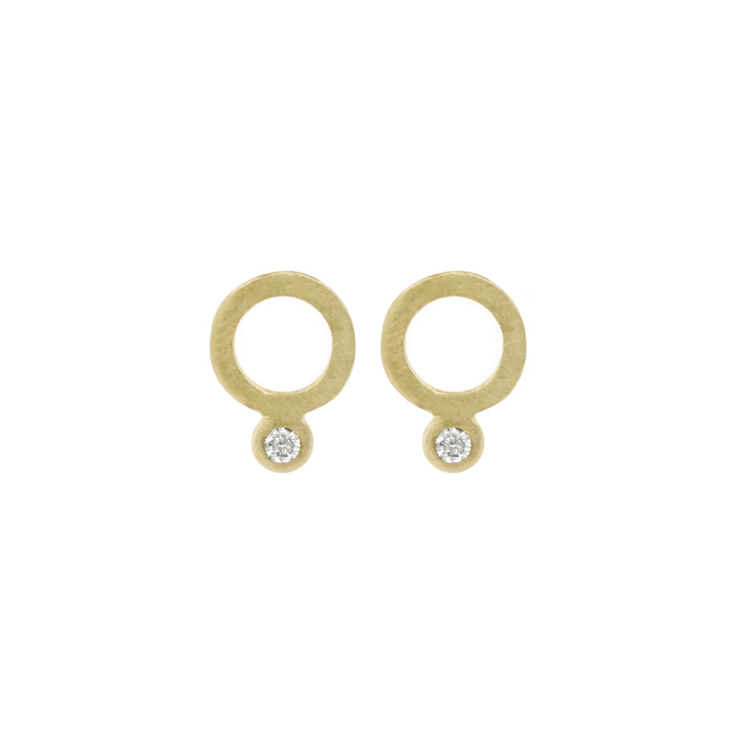 Diamond Circle Studs
