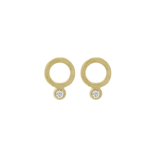 Diamond Circle Studs