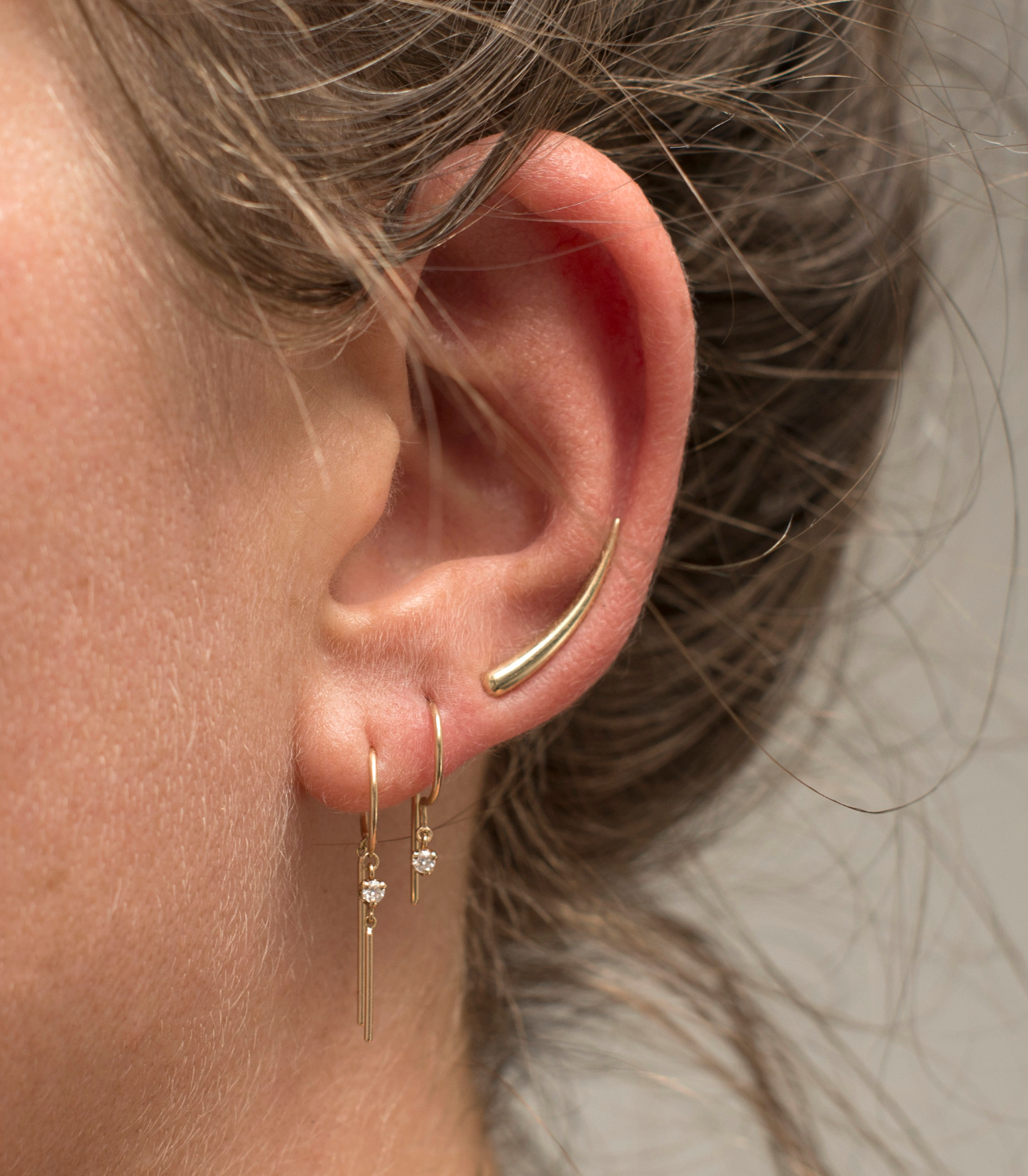 Diamond Loopdie Earring