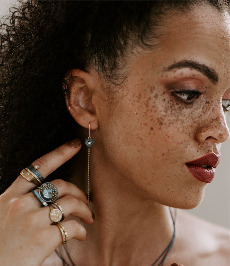 Triangle Diamond Earrings