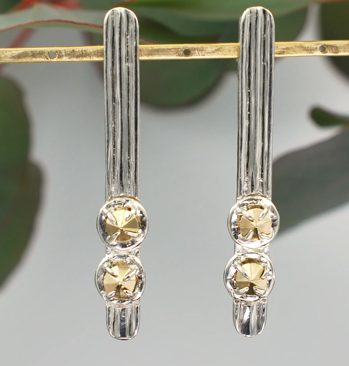 Grooved Bar Earrings