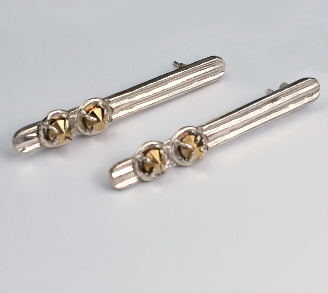 Grooved Bar Earrings