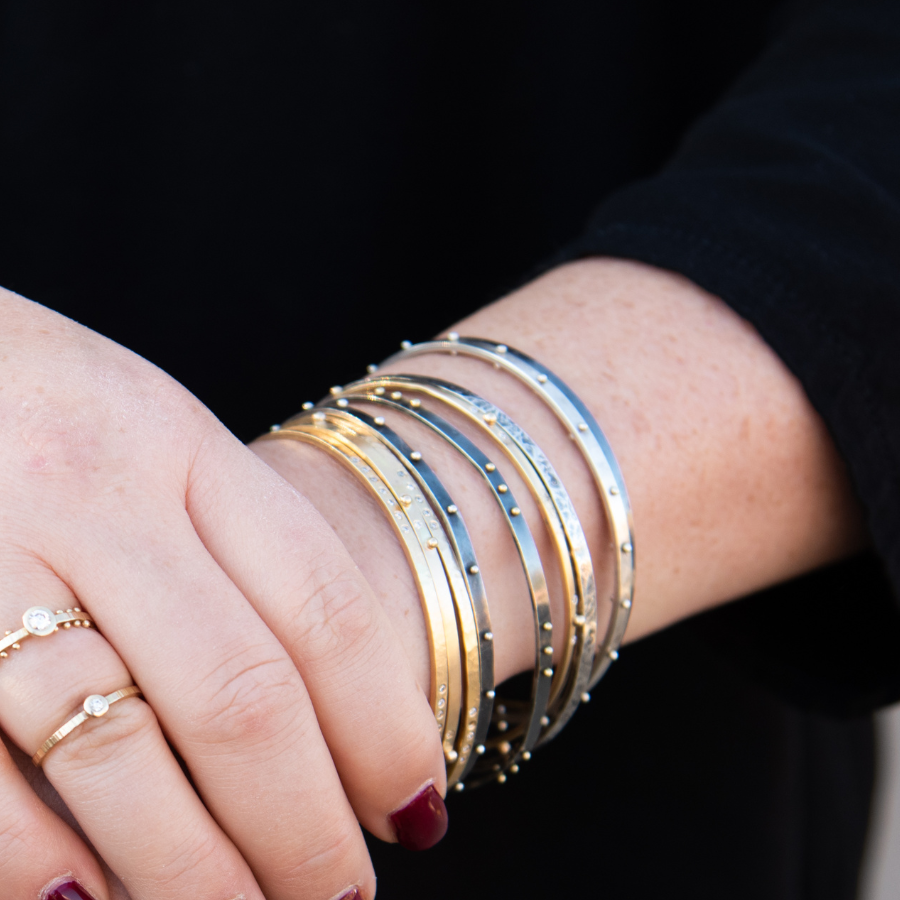 Scattered Dot Solitaire Ring