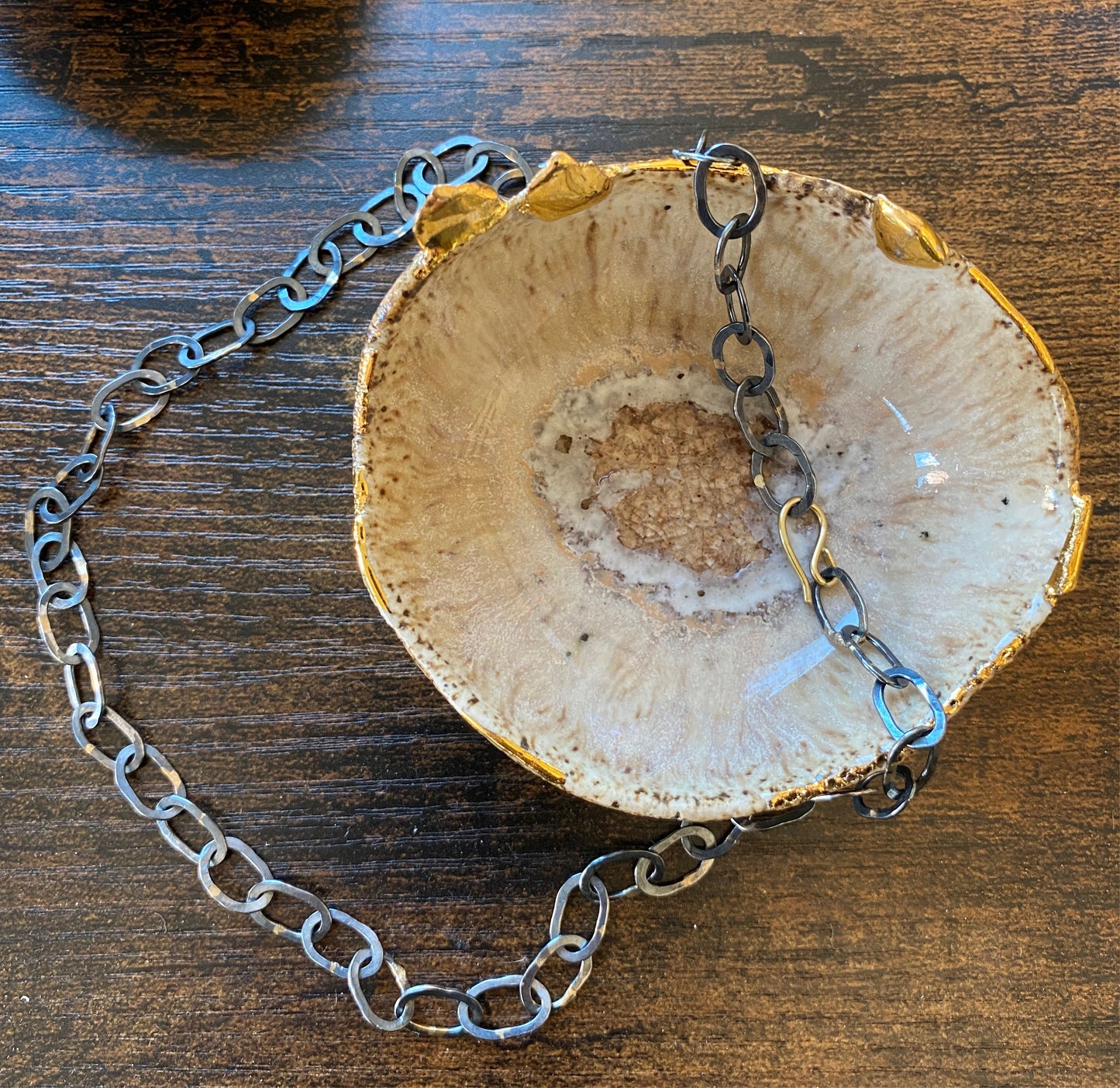Hammered Chain Link Necklace