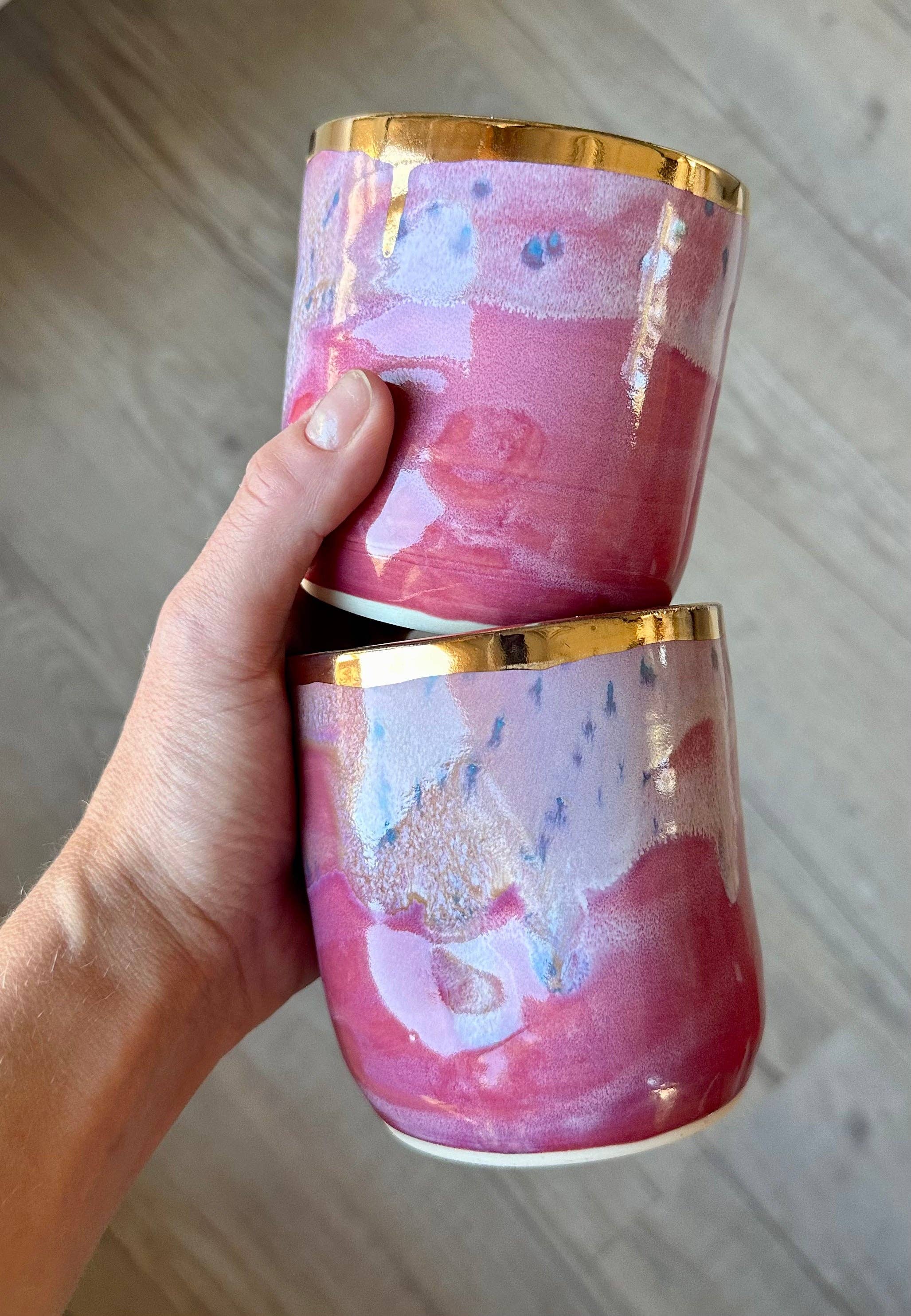 Raspberry Colored Ceramic Raspberry Porcelian Cup – Aurum Jewelry