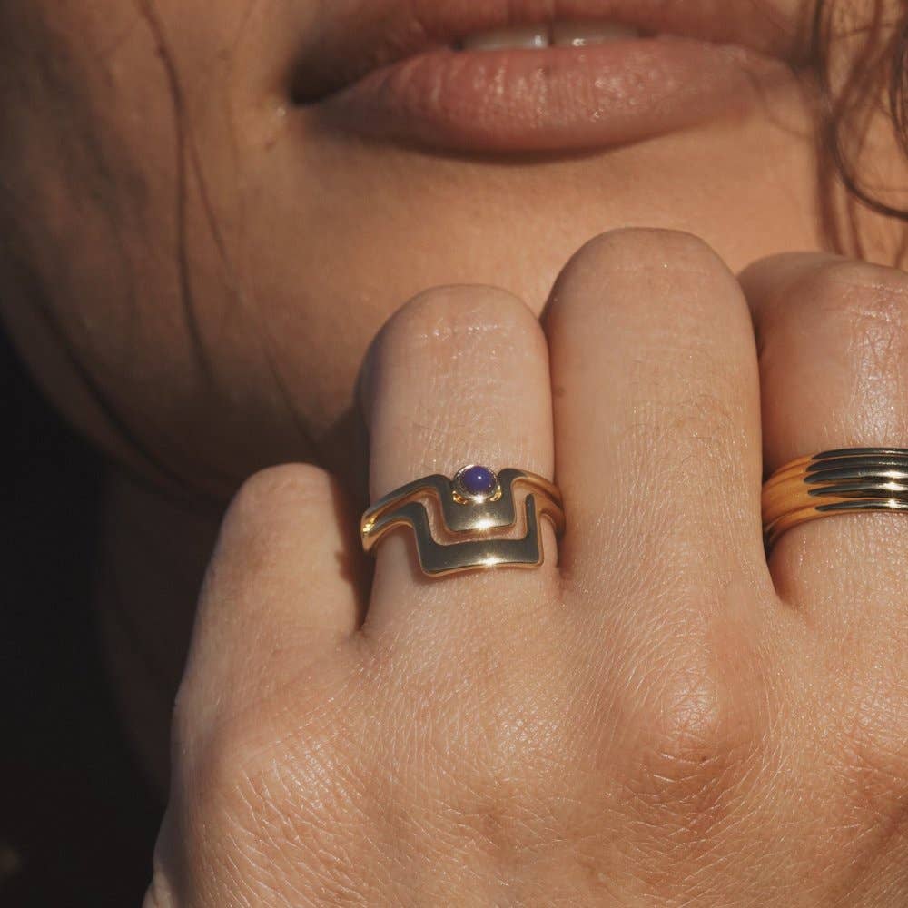 Lindsay Lewis - Grand Ring - Blue: 6