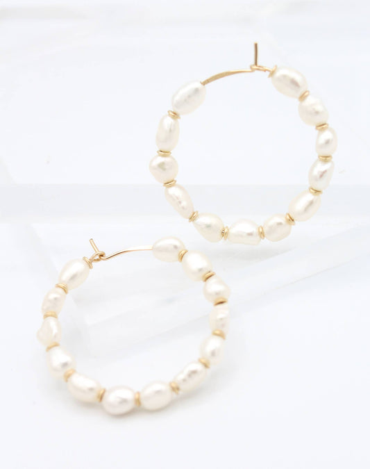 The Modern Pearl Hoop