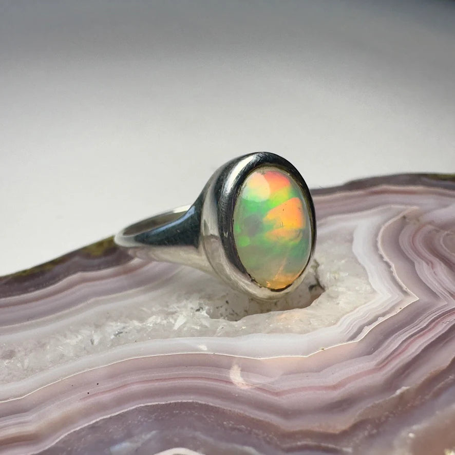 Opal Signet Ring