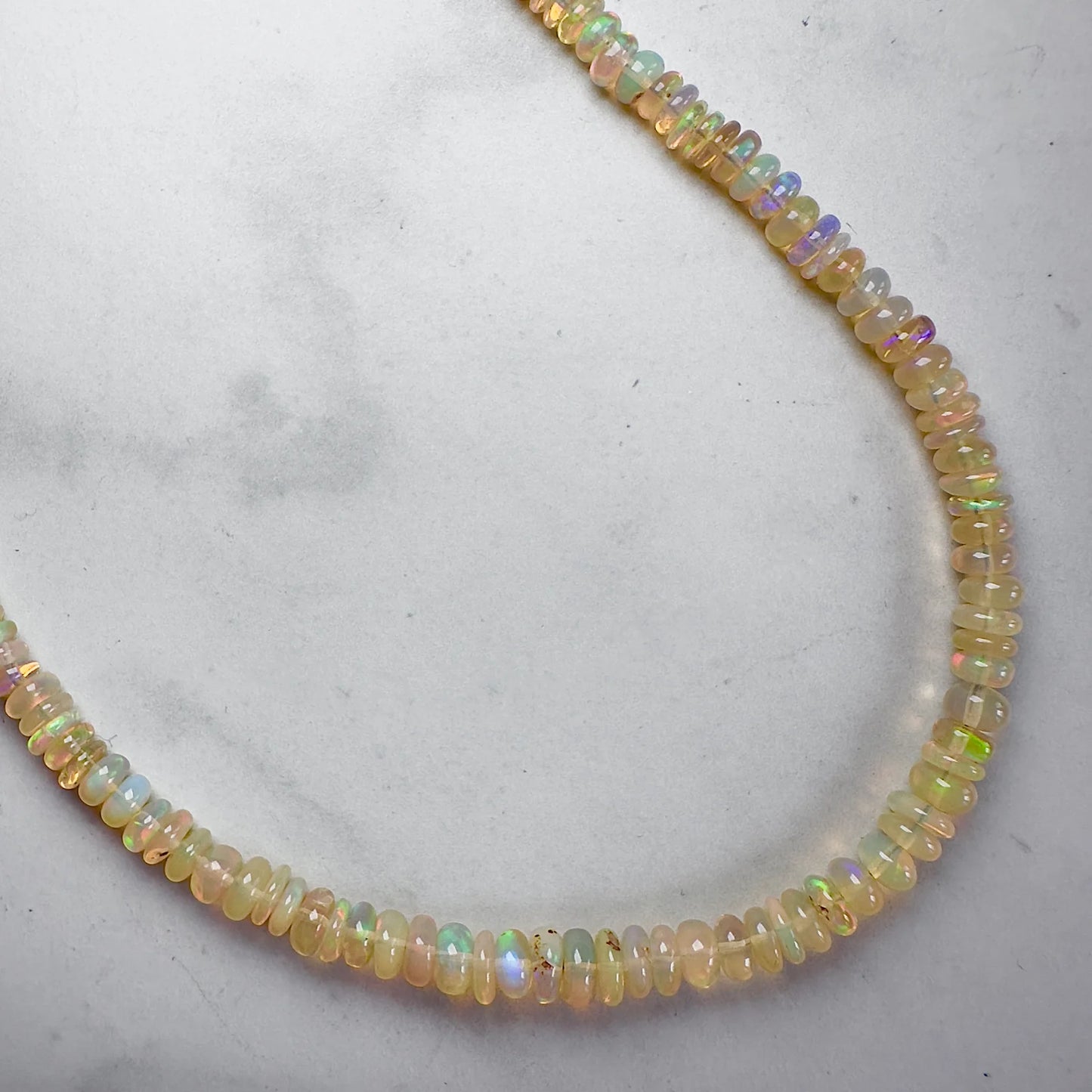 Golden Opal Beaded Necklace