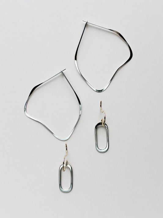 L.Greenwalt Jewelry - Organic Earrings: Sterling Silver