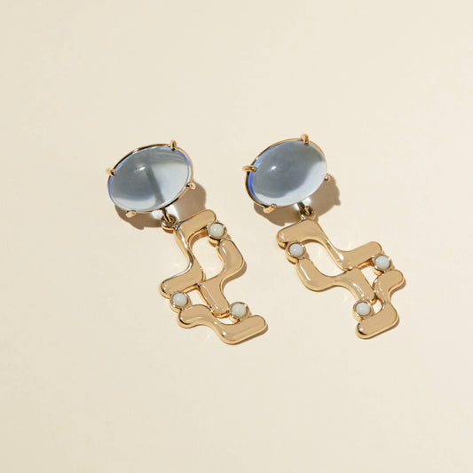 Halsted Earrings - Blue