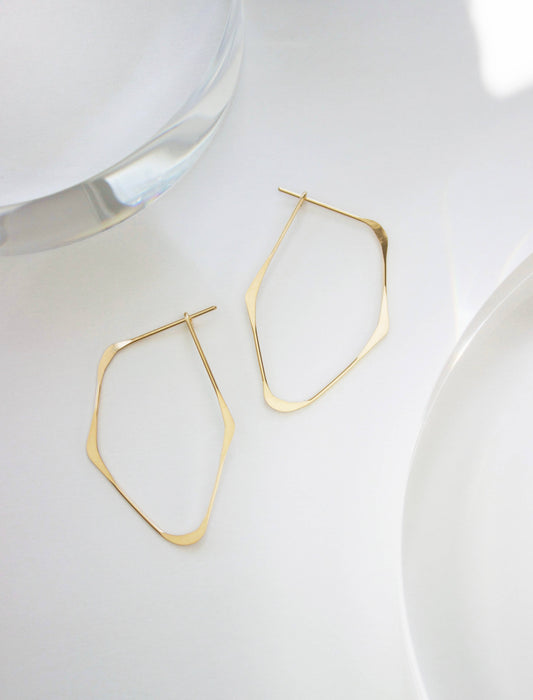 L.Greenwalt Jewelry - Facet Earrings: Sterling Silver