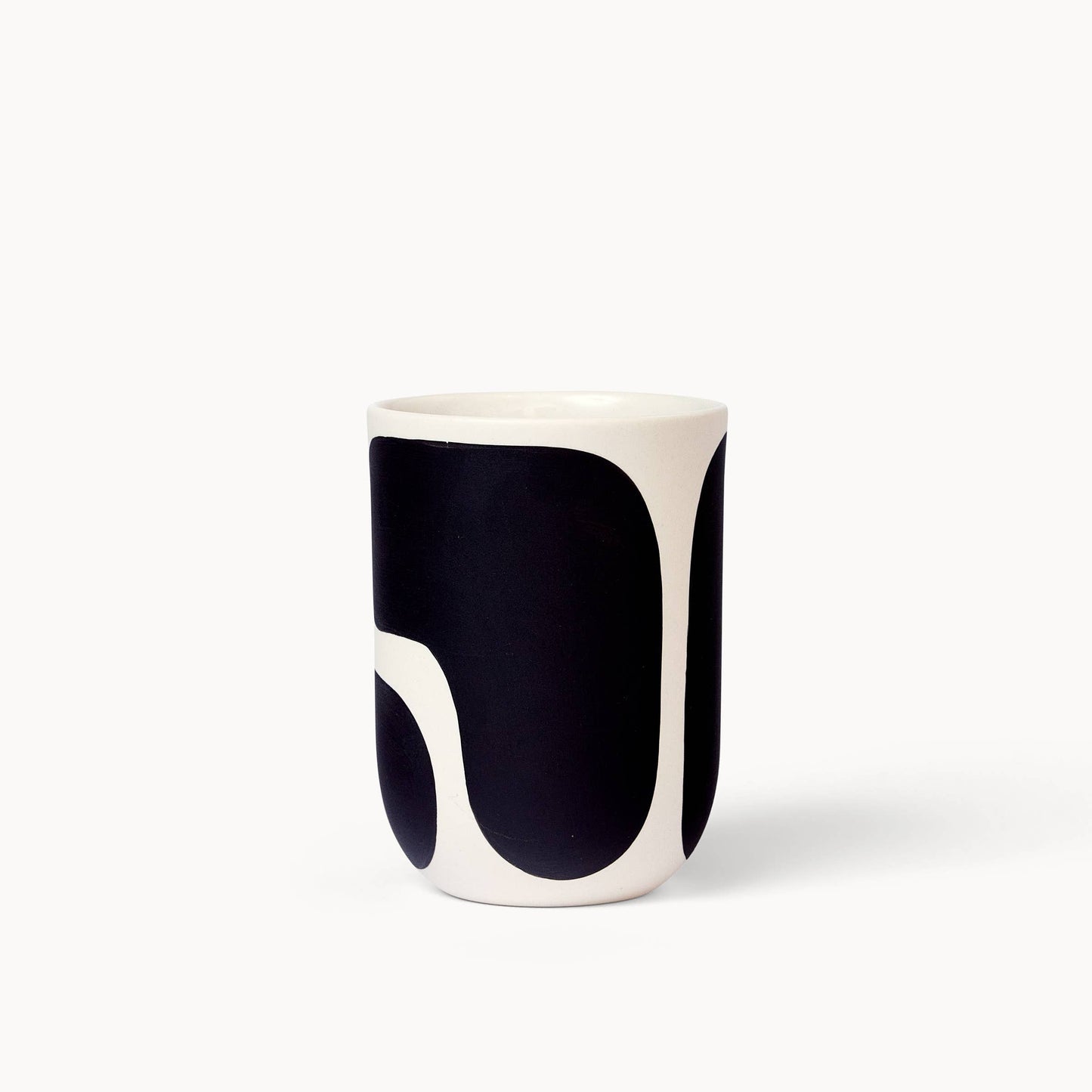 Black Color Block Coffee Cup