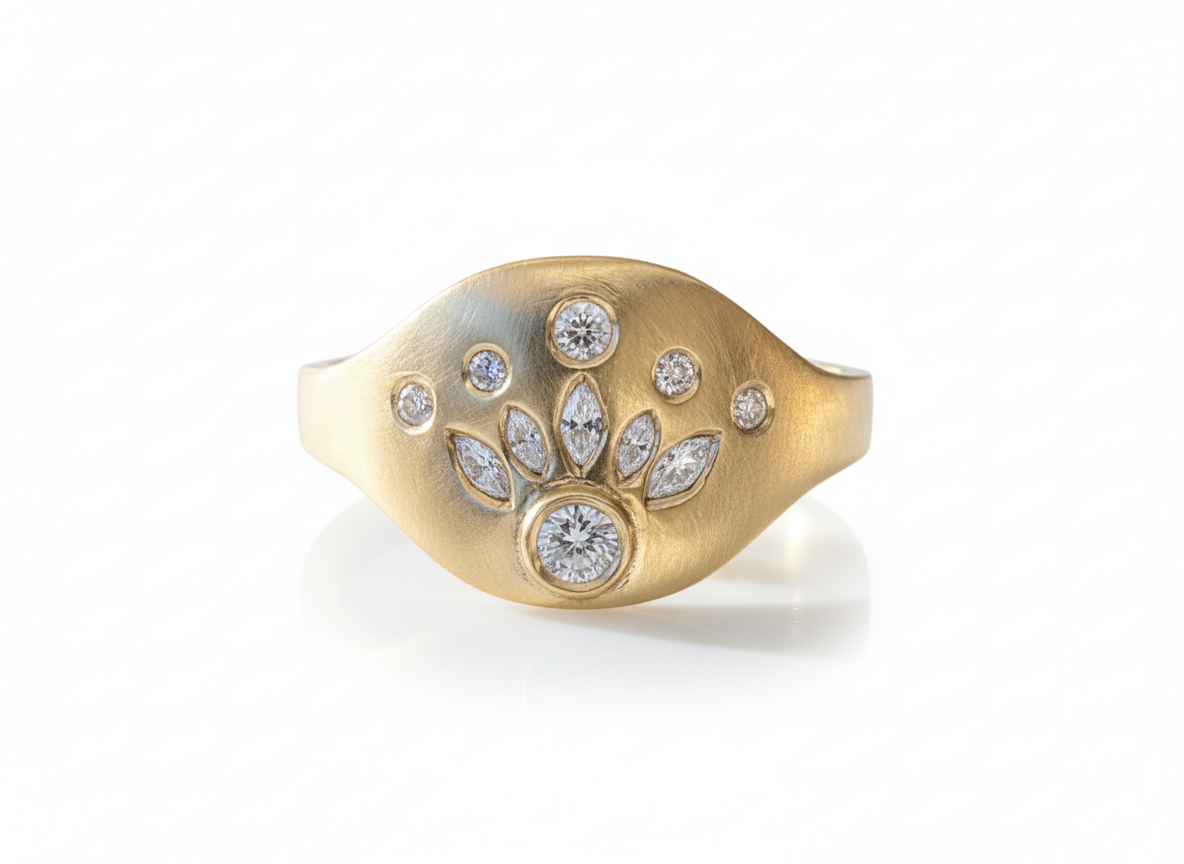 Geo Wide Signet Ring