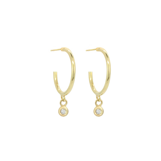 Diamond Drop Hoops