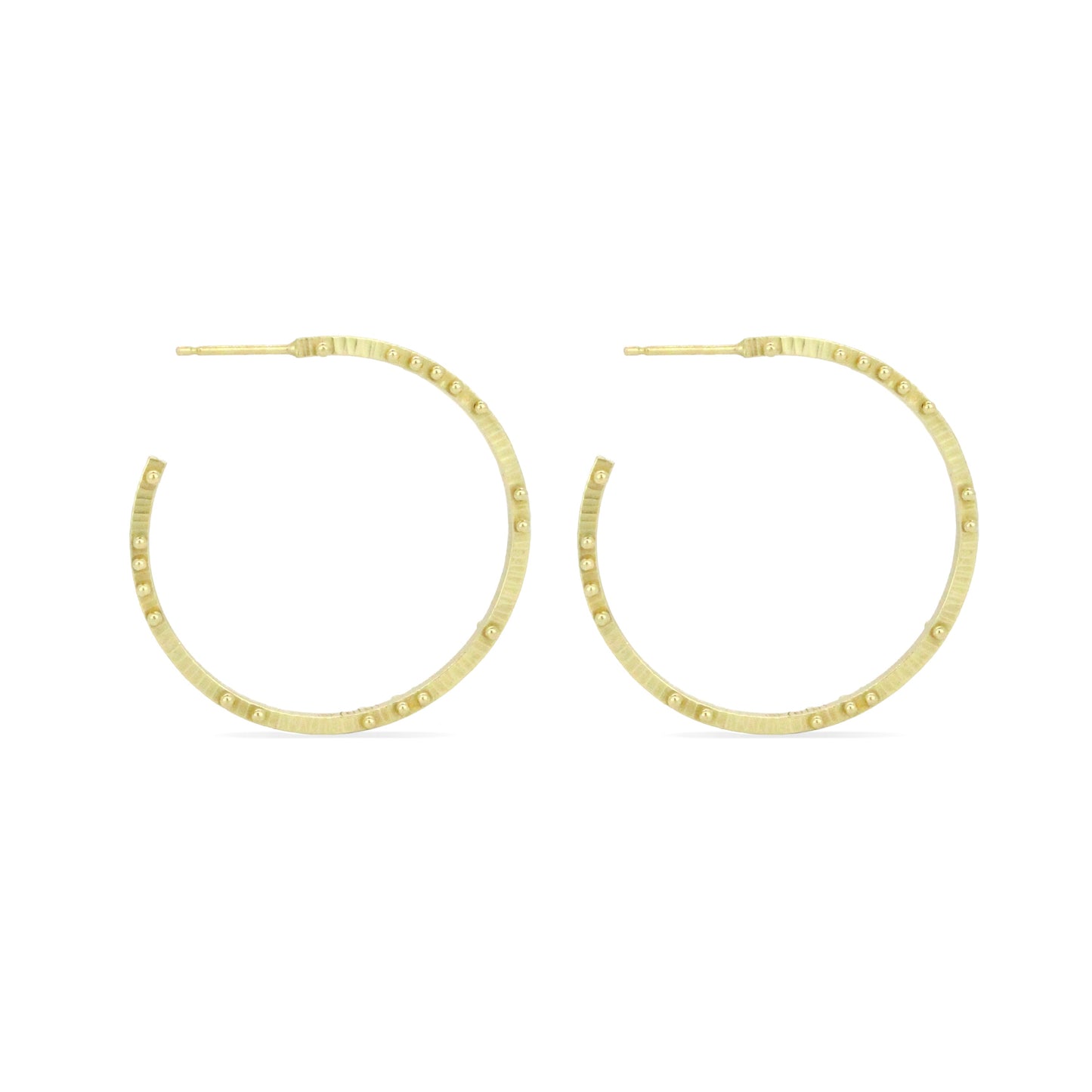 Gold Scattered Dot Hoop - Large