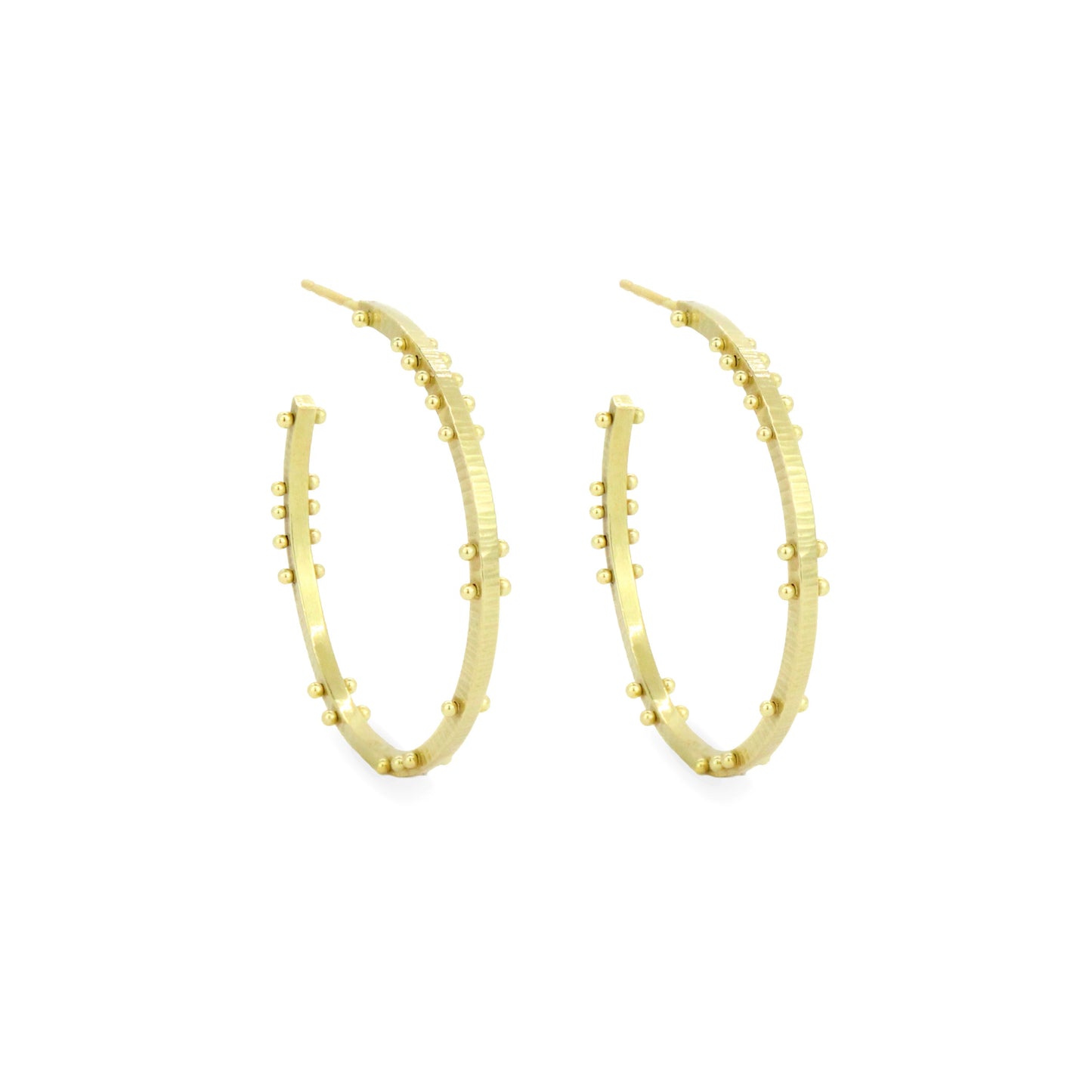 Gold Scattered Dot Hoop - Large