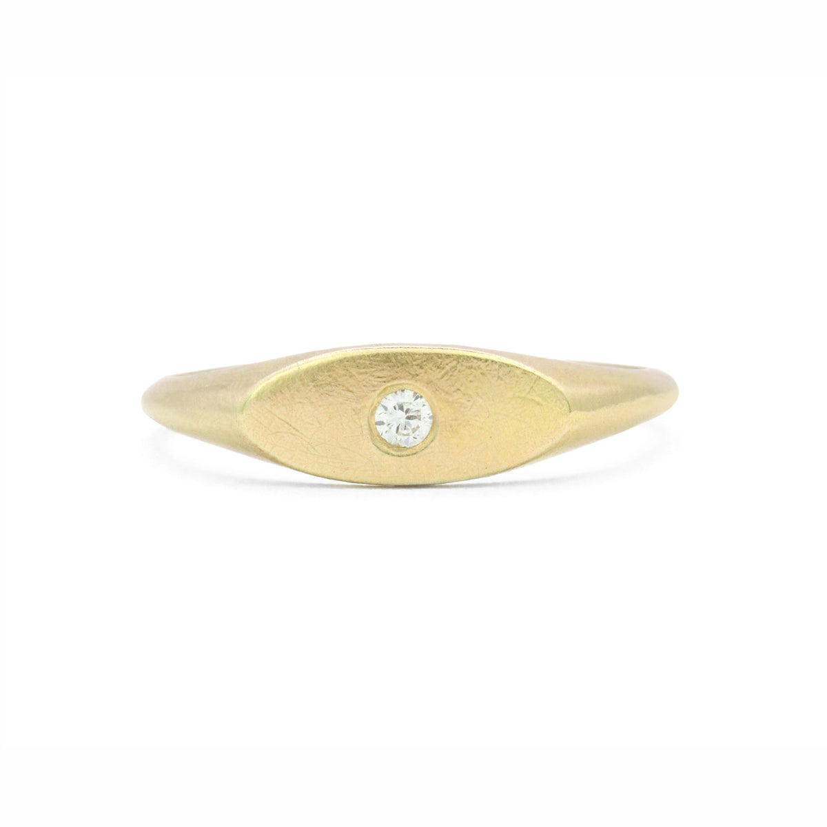 Oval Diamond Signet