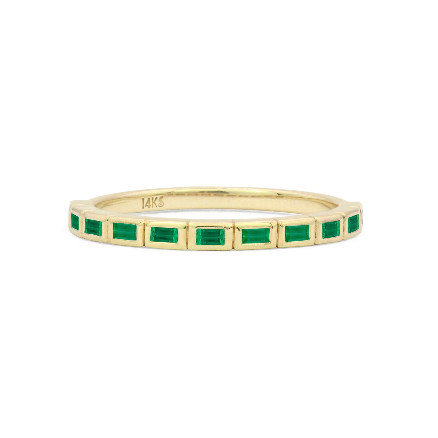 Emerald Baguette Stacking Ring