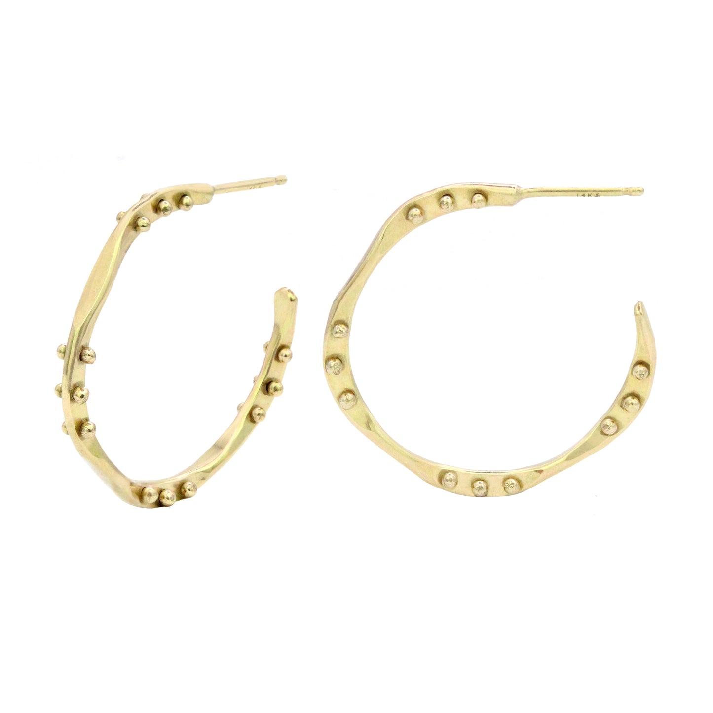 Flux Dot Hoop Earrings - Gold