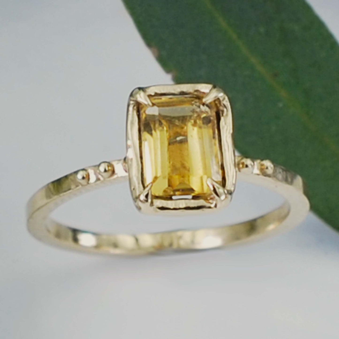 Citrine Solitaire Cocktail Ring