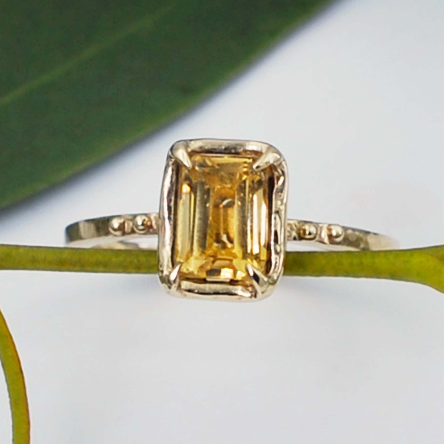 Citrine Solitaire Cocktail Ring