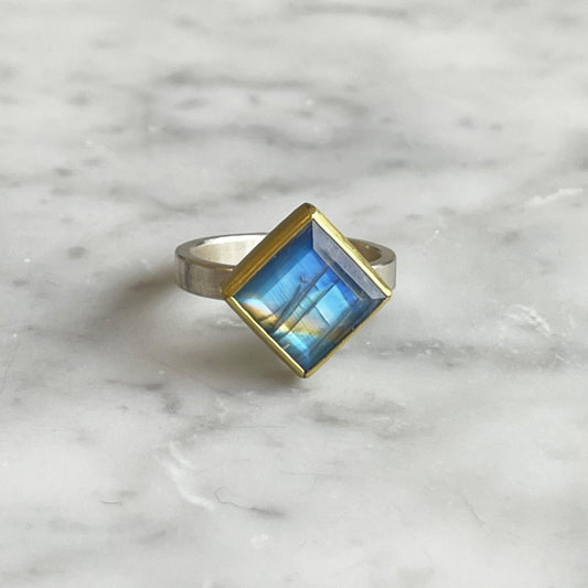 Moonstone Square Ring