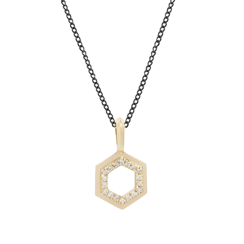 Hexagon Pane Necklace