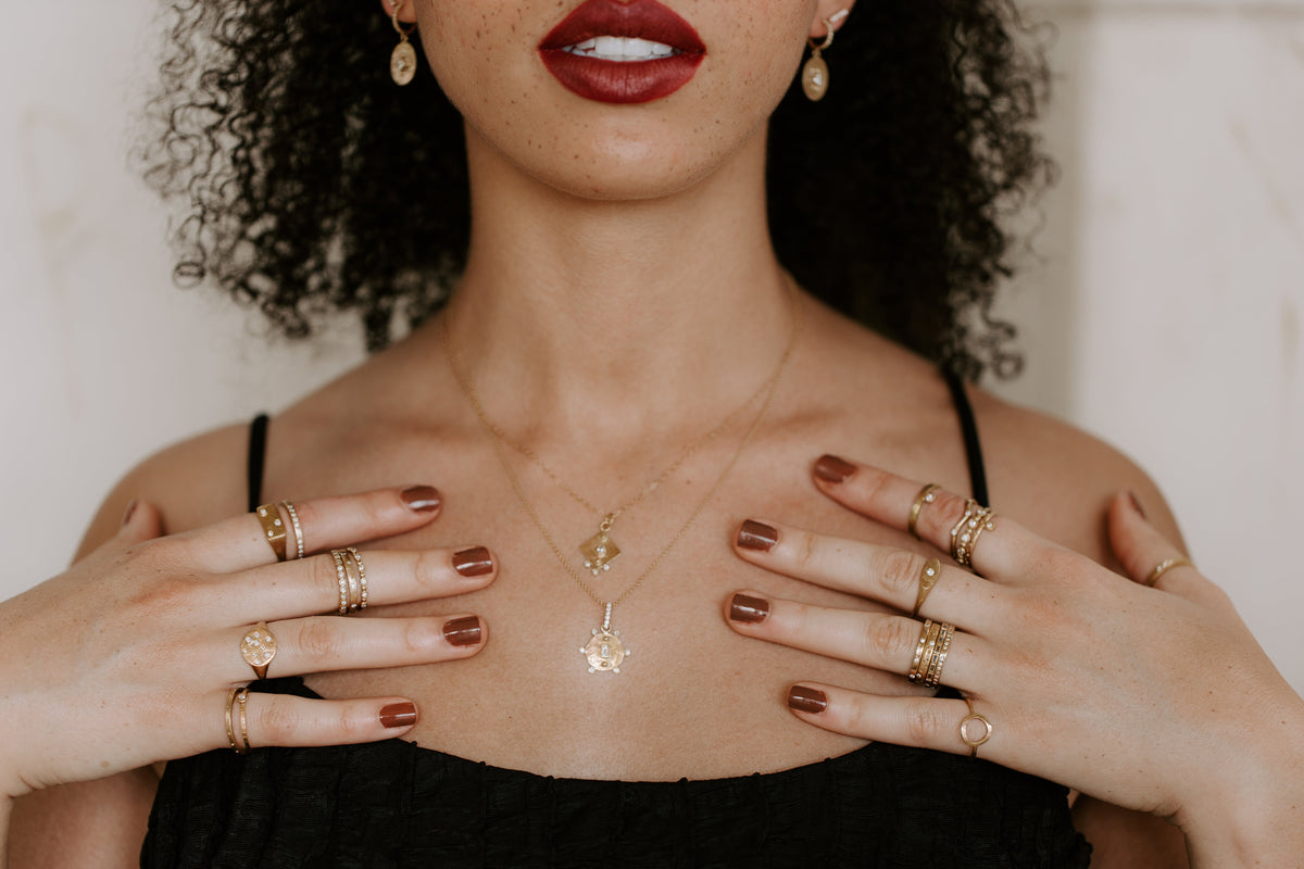 Oval Diamond Signet