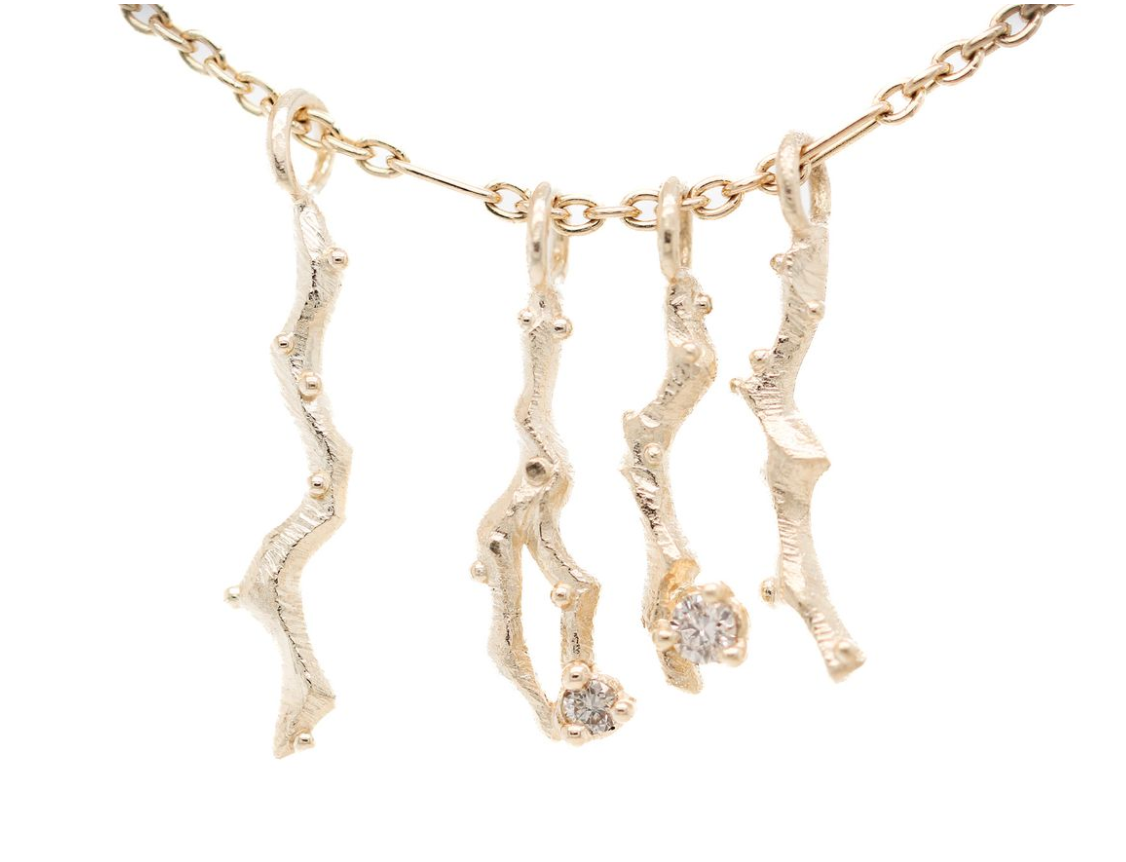 Champagne Diamond Branches Pendant