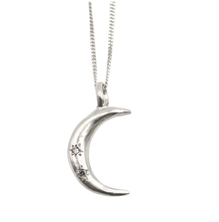 Moonlit Crescent in Sterling Silver