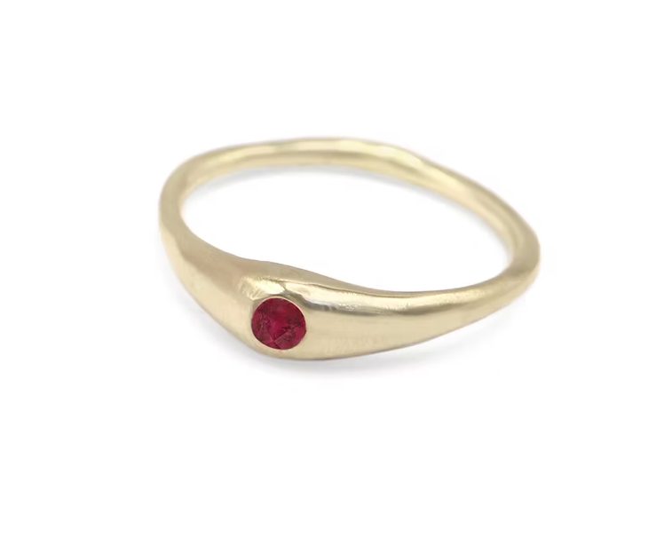 Mini Ruby Dome Ring