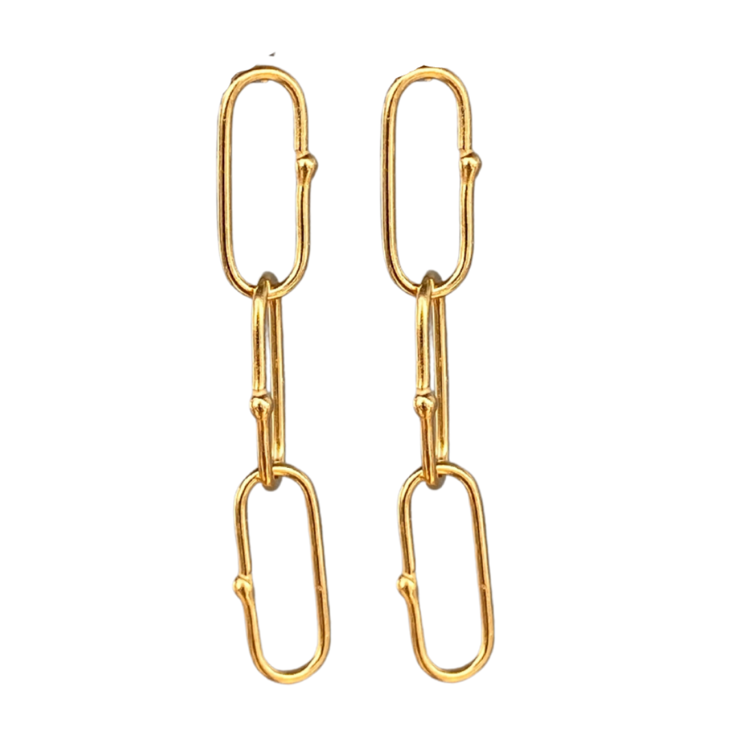 Dotted Chain Drop Earrings