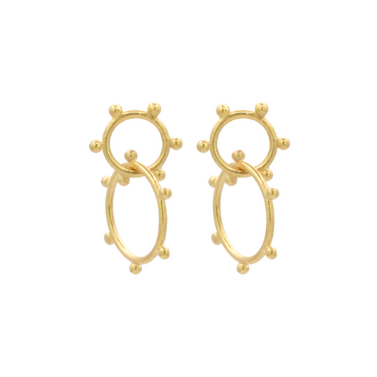 Circle in Circle Dot Earrings