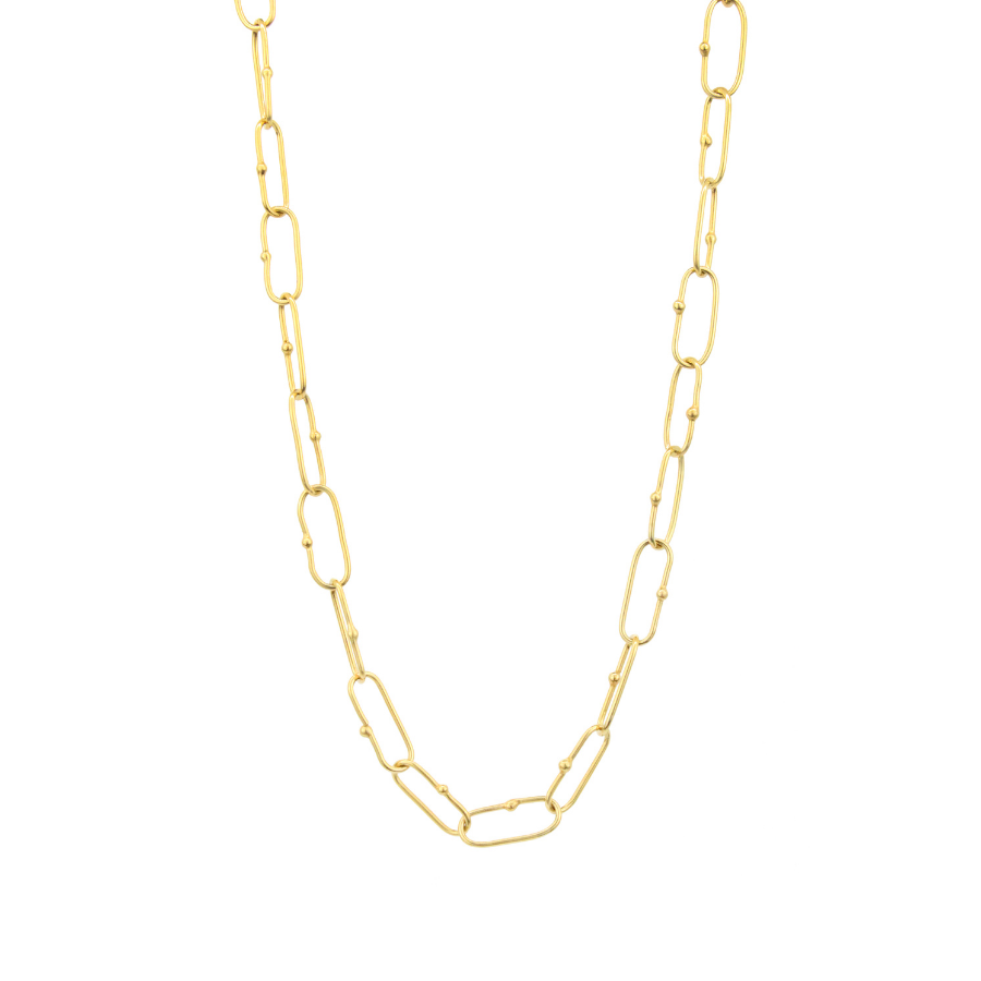 Dotted Chain Necklace - Short - 14k Vermeil