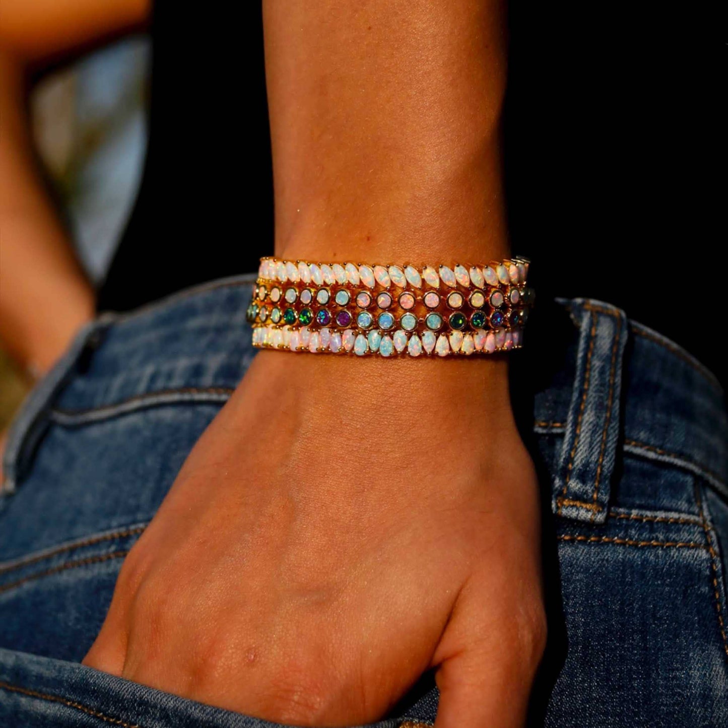 La Kaiser - Dancing Opal Dreams Tennis Bracelet: 6''