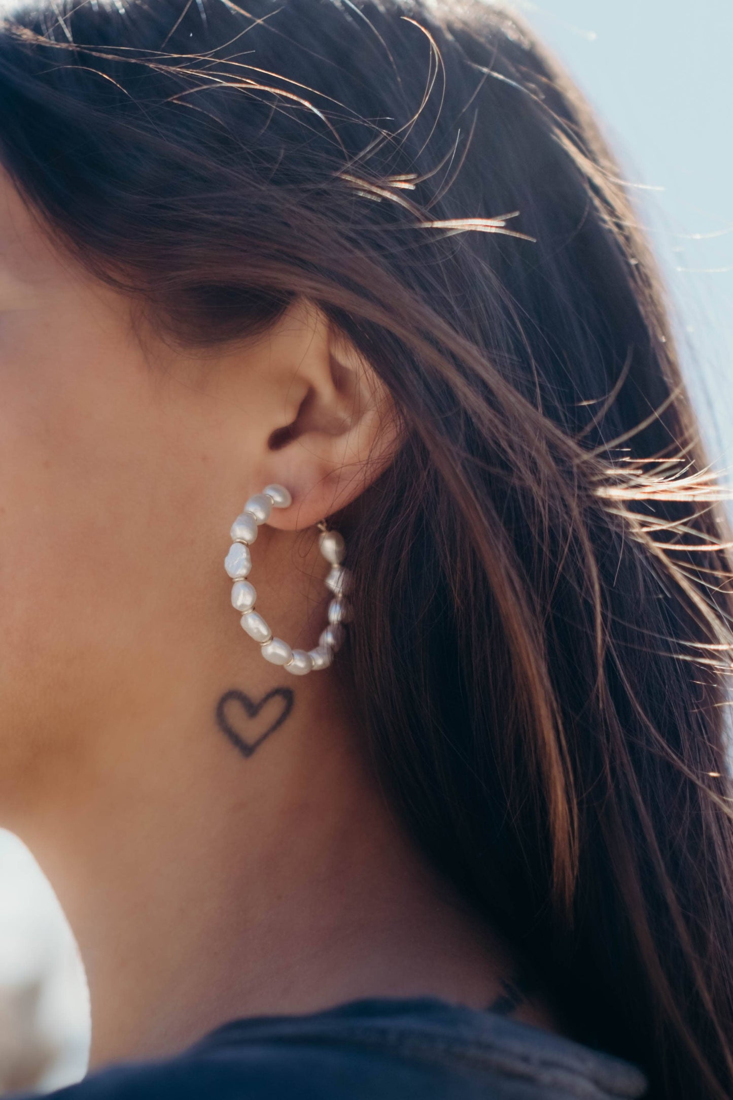 The Modern Pearl Hoop