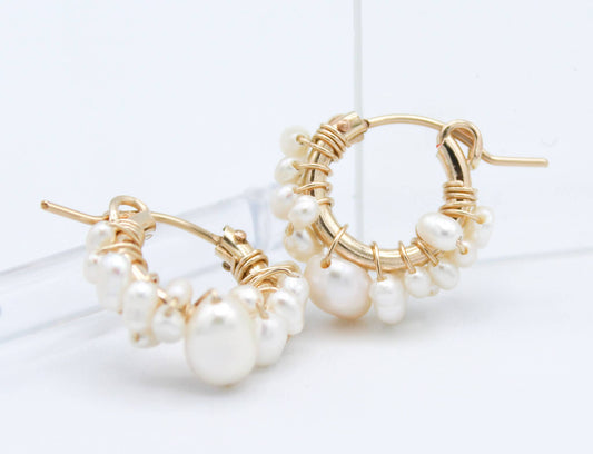 Fresh Water Pearl Huggies