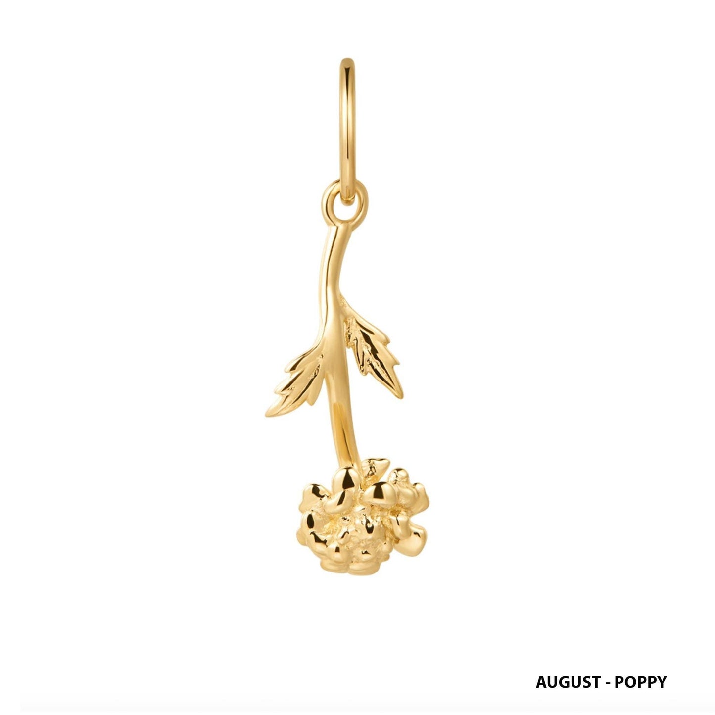 Birth Flower Charm: August - Poppy