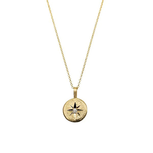 Small Shooting Star Medallion Necklace