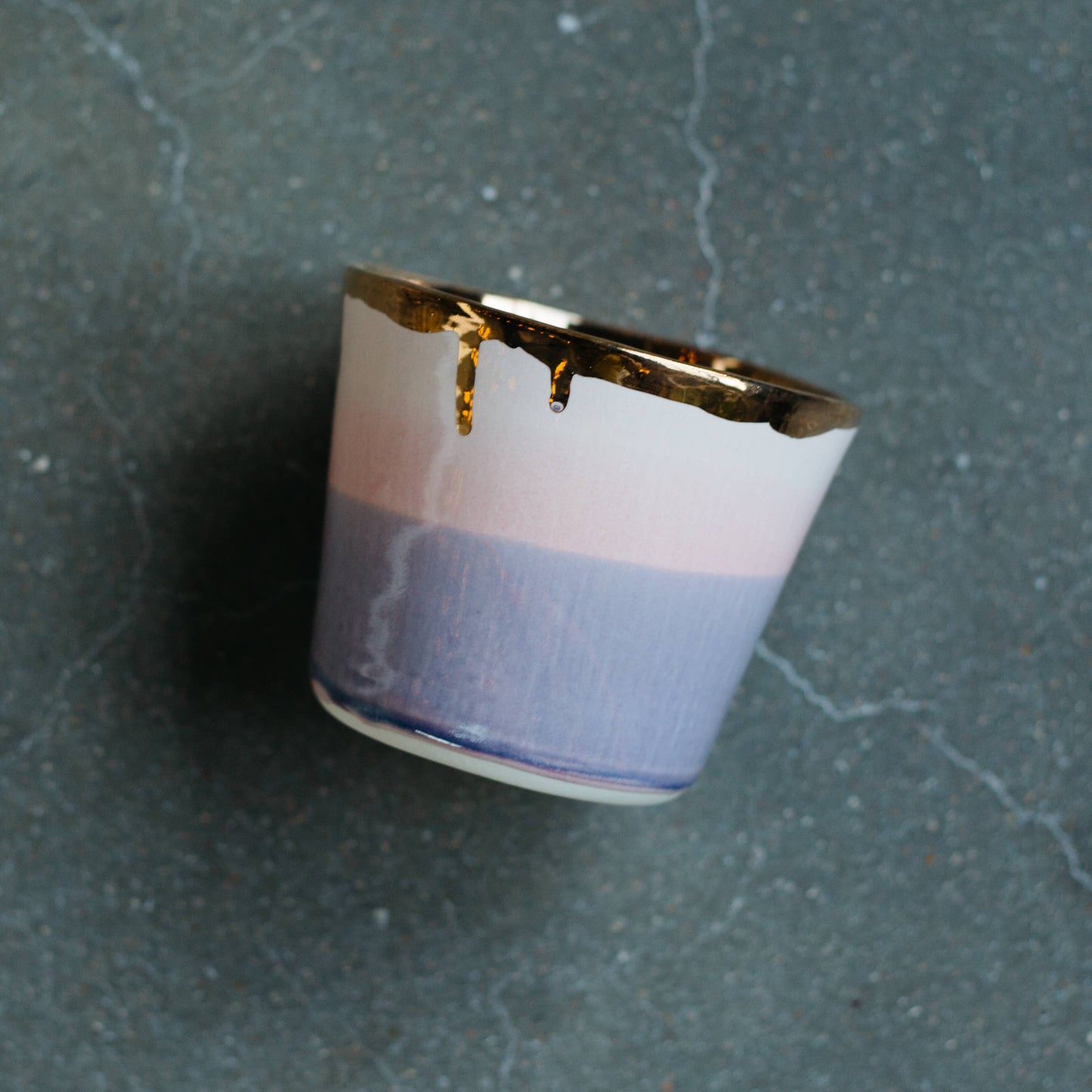 Tumbler in Sunset with 22k Gold