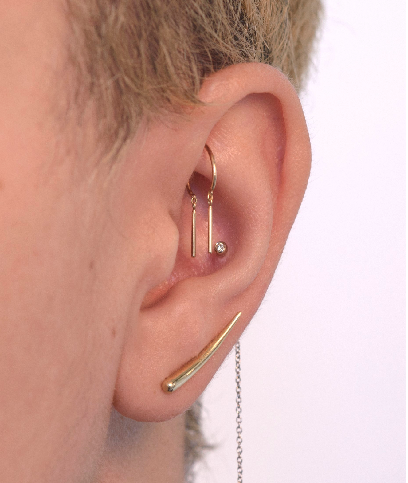 Peach Manikya Combo Set Of One Ear Cuff, One Adjustable Finger Rin at Rs  840/pair in Bengaluru