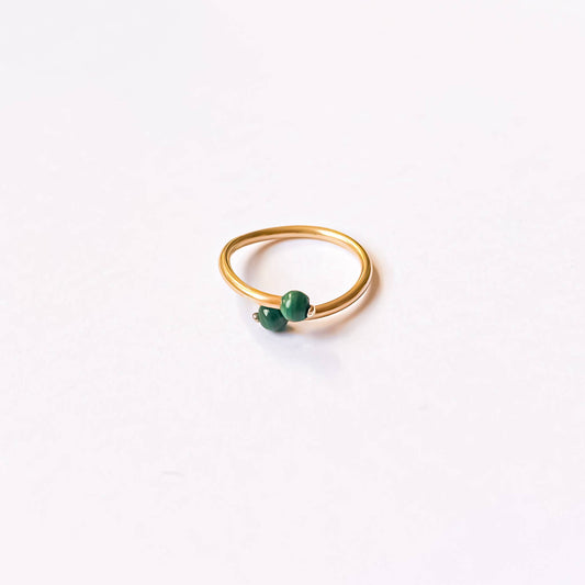 Green Jade Balance Ring