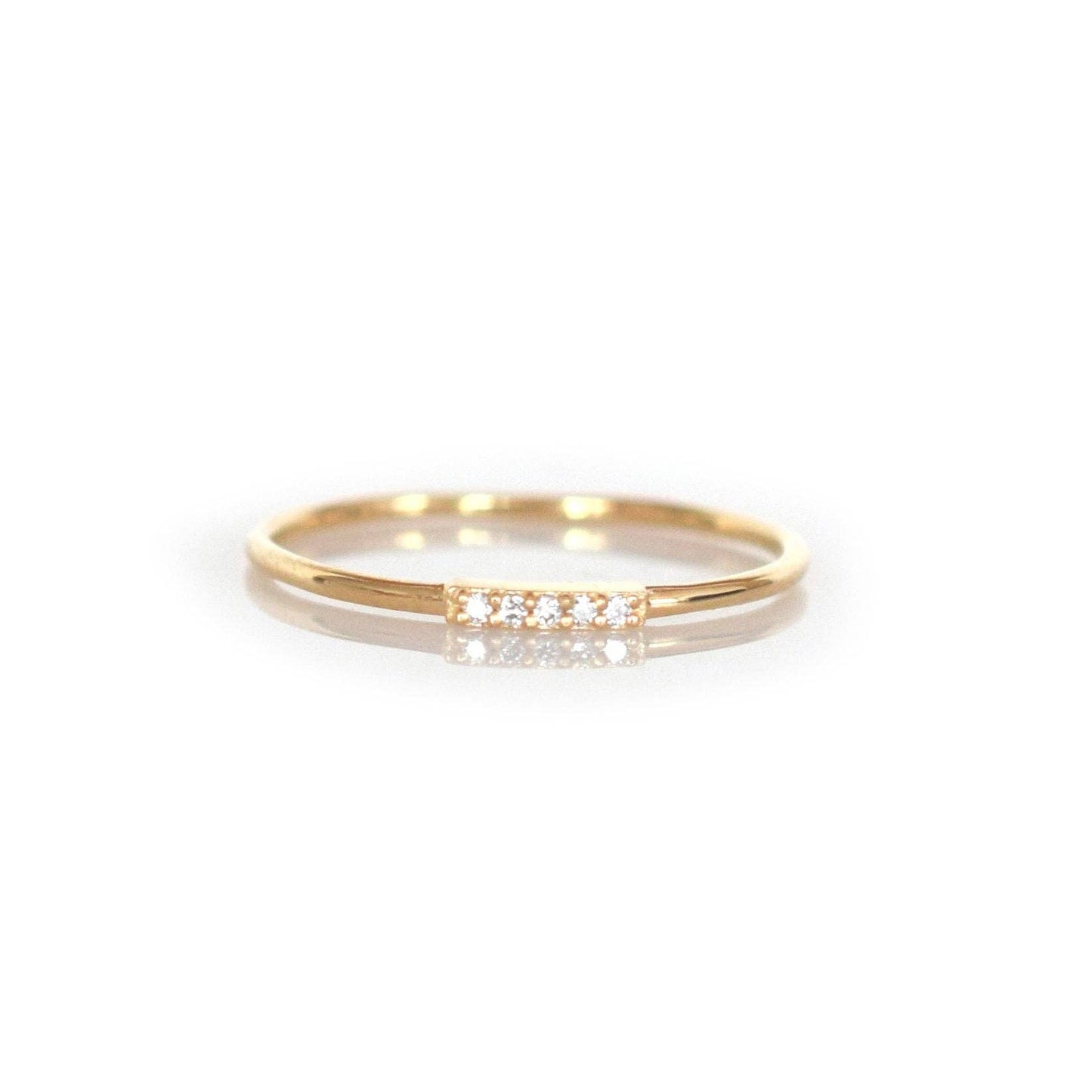 Solid Gold Diamond Alinea Ring